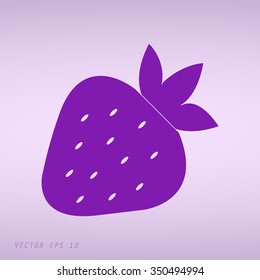 Violet Illustration of Strawberries 