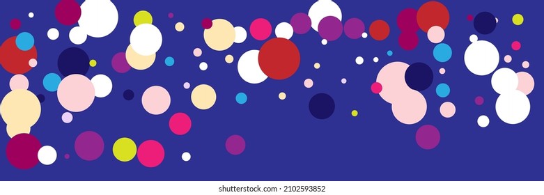 Violet Indigo Blue Play Pink Wallpaper. Kids White Multicolor Red Yellow Pattern. Children Bright Beige Vibrant Bordo Dark Textile. Purple Green Color Pastel Circles Rainbow Illustration.