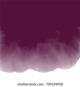 Violet ink flowing watercolor vector background illustration 