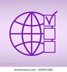 Violet Internet - vector icon
