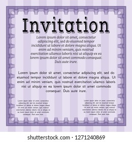 Violet Invitation. Modern design. Customizable, Easy to edit and change colors. With quality background. 