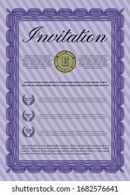 Plantilla Invitación violenta. Detallado. Con fondo. Diseño retro. 