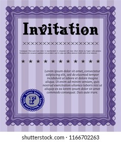 Violet Invitation template. With quality background. Customizable, Easy to edit and change colors. Elegant design. 