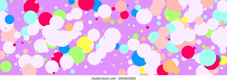 Violet Kids Beige Pink Multicolor Wallpaper. Purple Rainbow Dark Green Yellow Color Textile. Blue Pastel Circles Bright Bordo Print. Indigo Vibrant Play Red White Children Design Pic.