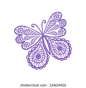 violet lace butterfly