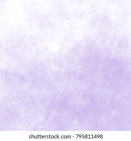 violet lavender watercolor cloud pattern with fading upper border, vector illustration