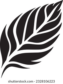 Violet Leaf Black And White, Vector Template Set for Cutting and Printing