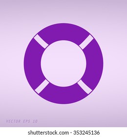 Violet Lifebuoy icon. Vector illustration
