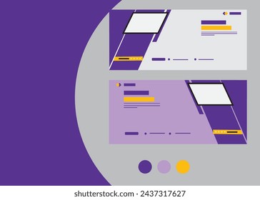  (violet or light purple) of social media post. Sale promotion, Web banner. Vector illustration with photo college for (Business Corporate Fast food Fashion).Modern abstract designable template.