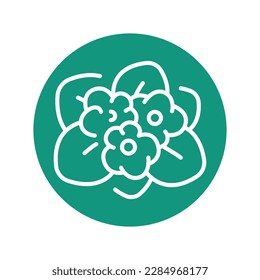 Violet с farbige Linie Symbol. Piktogramm für die Webseite.