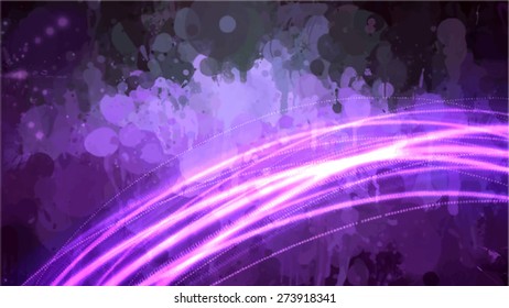Violet lines brush strokes background. Vector version