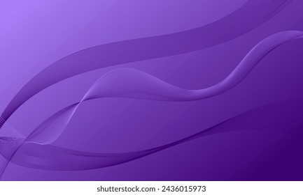 violet lines wave curves on gradient abstract background