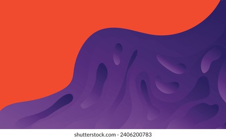 Diseño de fondo de color líquido violeta. Composición de formas de gradiente de flujo púrpura. Carteles de diseño futurista. Se puede usar para portar el vector Eps10 de página, afiche o panner.