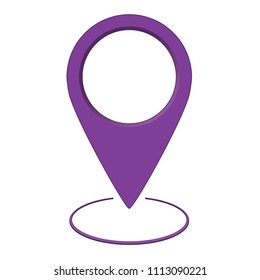 Violet Location icon isolated on a white background