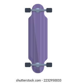 Vector de dibujos animados de iconos violetas de tablero largo. Forma retro. Decoración del escritorio