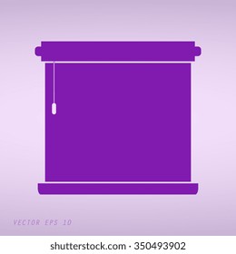 Violet Louvers rolls sign icon. Window blinds or jalousie symbol