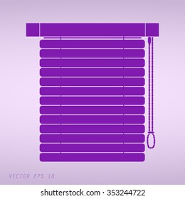 Violet Louvers sign icon. Window blinds or jalousie symbol