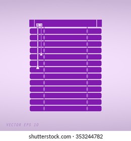 Violet Louvers sign icon. Window blinds or jalousie symbol