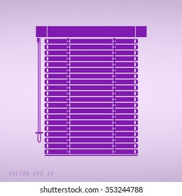 Violet Louvers sign icon. Window blinds or jalousie symbol