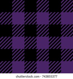 Violet Lumberjack Buffalo Plaid Seamless Pattern