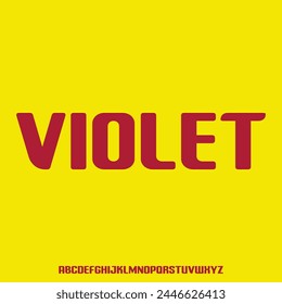Violett, Luxus Glamour Schriftart Vektorgrafik Alphabet Set