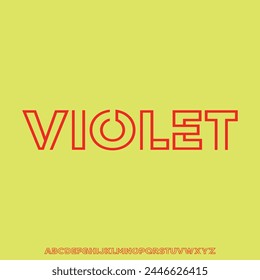 violet, luxury glamour font vector alphabet set