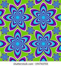 Violet magic flowers (optical illusion of movement)