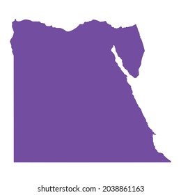 violet map of Egypt vector illustration isolated on white background