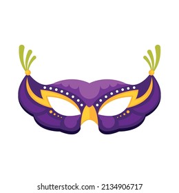 violet mask design of mardi gras
