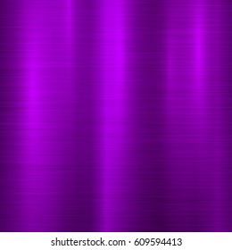 Violet metal abstract technology background with polished, brushed texture, chrome, silver, steel, aluminum for design concepts, wallpapers, web, prints, posters, interfaces. Vector illustration.