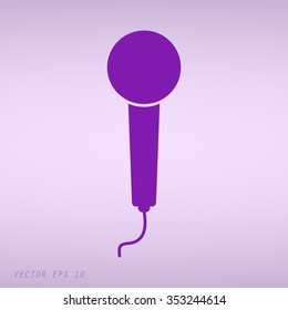 Violet microphone icon 