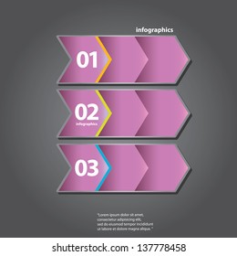 Violet modern Design template / can be used for infographics / numbered banners / horizontal cutout lines / graphic or website layout vector
