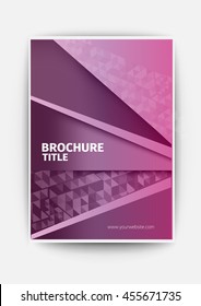 violet Modern flyer design layout template in A4 size, Vector abstract brochure / book / flyer design template business brochure 