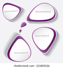 violet modern paper banners set / can be used for infographics / numbered banners / horizontal cutout lines / graphic or website layout vector