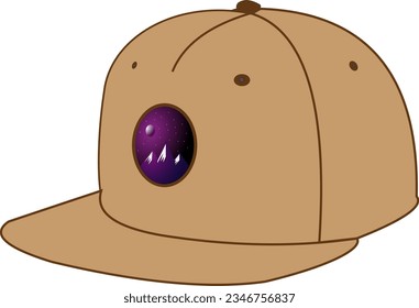 violet mountain logo baseball cap