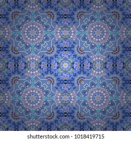 Violet, neutral and blue polygonal illustration consisting of rectangles. Vector rectangular design for your business. Creative geometric seamless pattern.