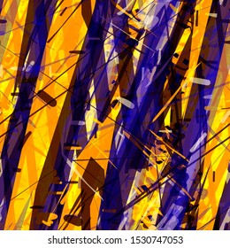 Violet and orange seamless texture with stripes and strokes. Abstract vector background for web page, banners backdrop, fabric, home decor, wrapping