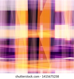 Violet, orange, white stripes. Seamless texture. Plaid effect. Abstract vector background for web page, banners backdrop, fabric, home decor, wrapping