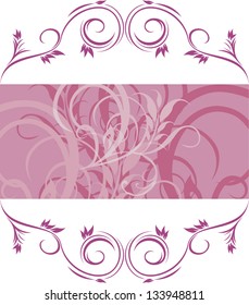 Violet ornamental frame. Vector