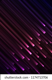 violet overlap pixel speed in dark background, geometric layer motion backdrop, simple technology template, vector illustration