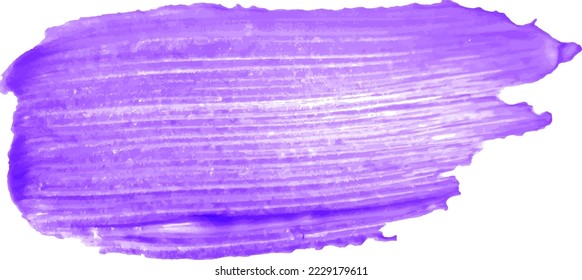 Pinselstrich mit violetter Farbe. Pinselstriche, Pinsel, Linien. Grunge und robuste Freehand-Zeichnungen Design Elemente, Boxen, Rahmen und Aufkleber. Einzeln auf weißem Hintergrund.