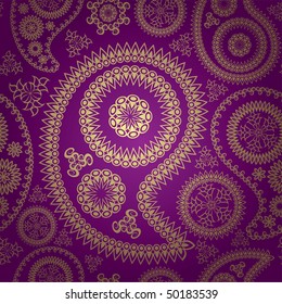 violet paisley seamless