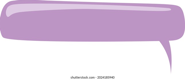 Violett-Papierblasen für Sprache auf weißem Hintergrund. Abstraktes Design. Vektorgrafik