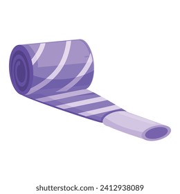 Violet party blower icon cartoon vector. Accessory decoration. Event gift