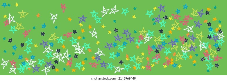 Violet Pastel Chaotic Kids Grey Bright Green Turquoise Wallpaper. Childish Neon Vivid Purple Naive Blue Acid Handdrawn Stars. Stars Vibrant Orange Black Yellow Mint Blue Illustration.