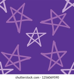 Violet Pentagram seamless background