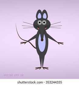 Violet Pet mouse flat icon 