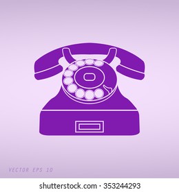 Violet phone icon 