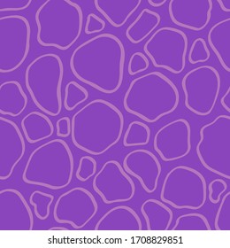violet and pink abstract seamless pattern. stones shapes. doodle vector texture. textile design
