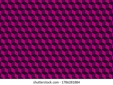 violet and pink diamond geometric pattern design over a dark violet background. Ideal for stamps and clothes stamps